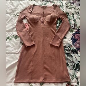 ASTR‎ Pushup corset nude bodycon DRESS